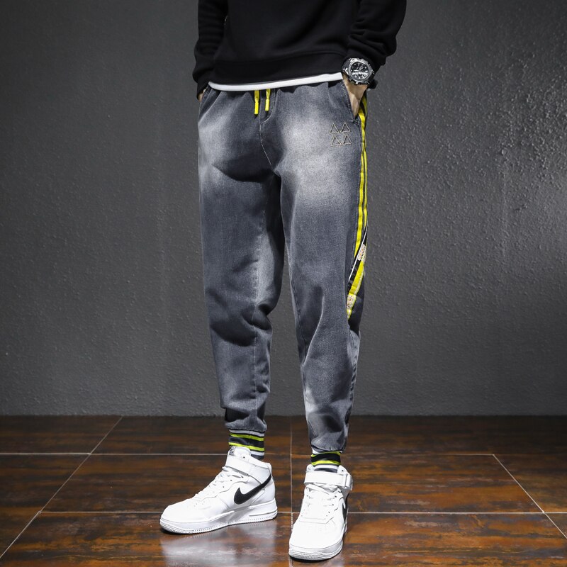 Streetwear Men's Jeans Loose Fit Vintage Harem Pants Denim Slack Bottom Hip Hop Jogger Jeans Men Plus Size M-5XL: M