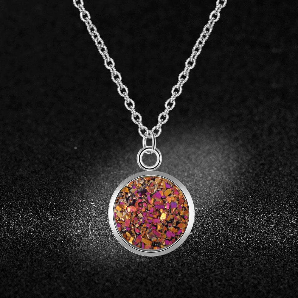 AAAAA 100% Roestvrij Staal Shining Resin Charm Ketting voor Vrouwen Nooit Aantasten Sieraden Ketting: JN149-11