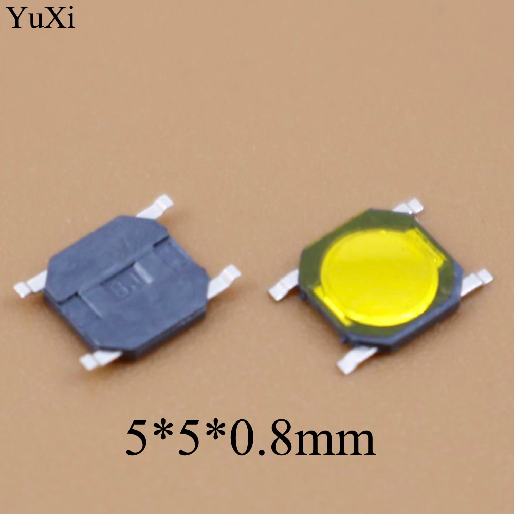 YuXi – interrupteur à bouton tactile, 5x5x0.8mm, 5x5x0.8mm, pour MP3,MP4, ordinateurs portables, téléphones portables