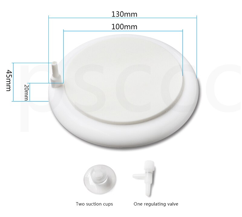 Bianco Bolla Pietra Aeratore per Acquario Serbatoio di Pesce Pompa Idroponica ossigeno Piastra mini Acquari Accessori Pompa di aria: T100