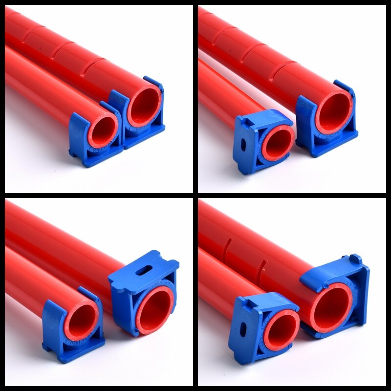 5~20pcs 20~50mm Blue PVC Pipe Clamp Connector Garden Irrigation Aquarium Fish Tank Watering Adapter Fittings Fixing Joints