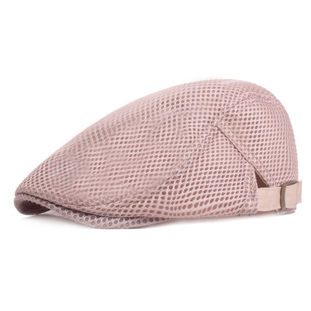 Béret d'été pour hommes et femmes, casquette plate, Cabbie, Style Gatsby, ajustable, respirant, bonnet en maille