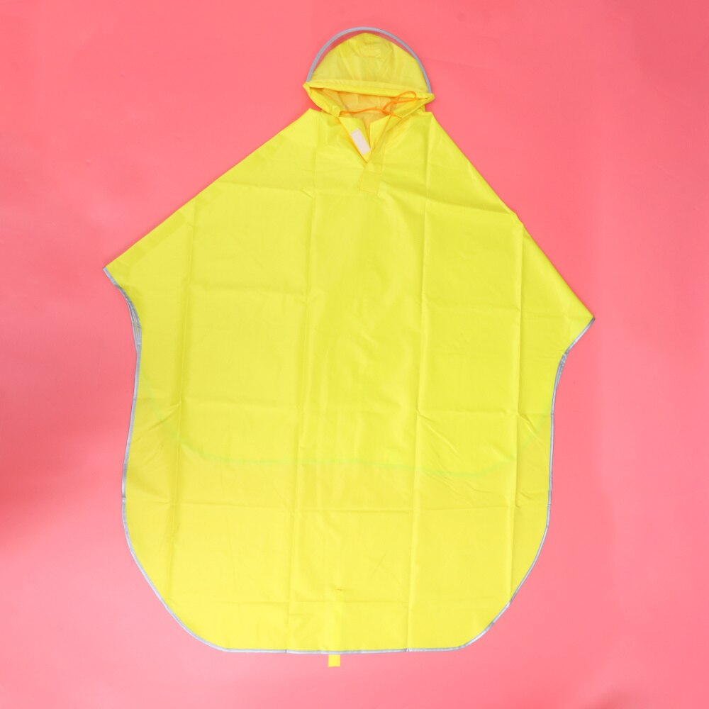 Mens Womens Cycling Bicycle Bike Raincoat Rain Cape Poncho Hooded Windproof Rain Coat Mobility Scooter Cover (Navy Blue): Yellow
