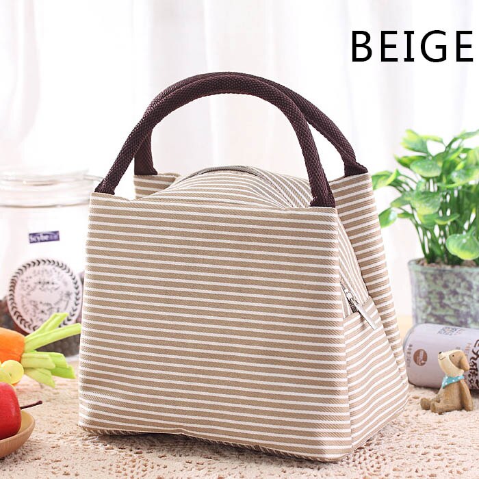Sun eight verse voedseltas ontbijttas handtas warm houden lunchtas voor kinderen schooltas licht buiten boodschappentas: Beige