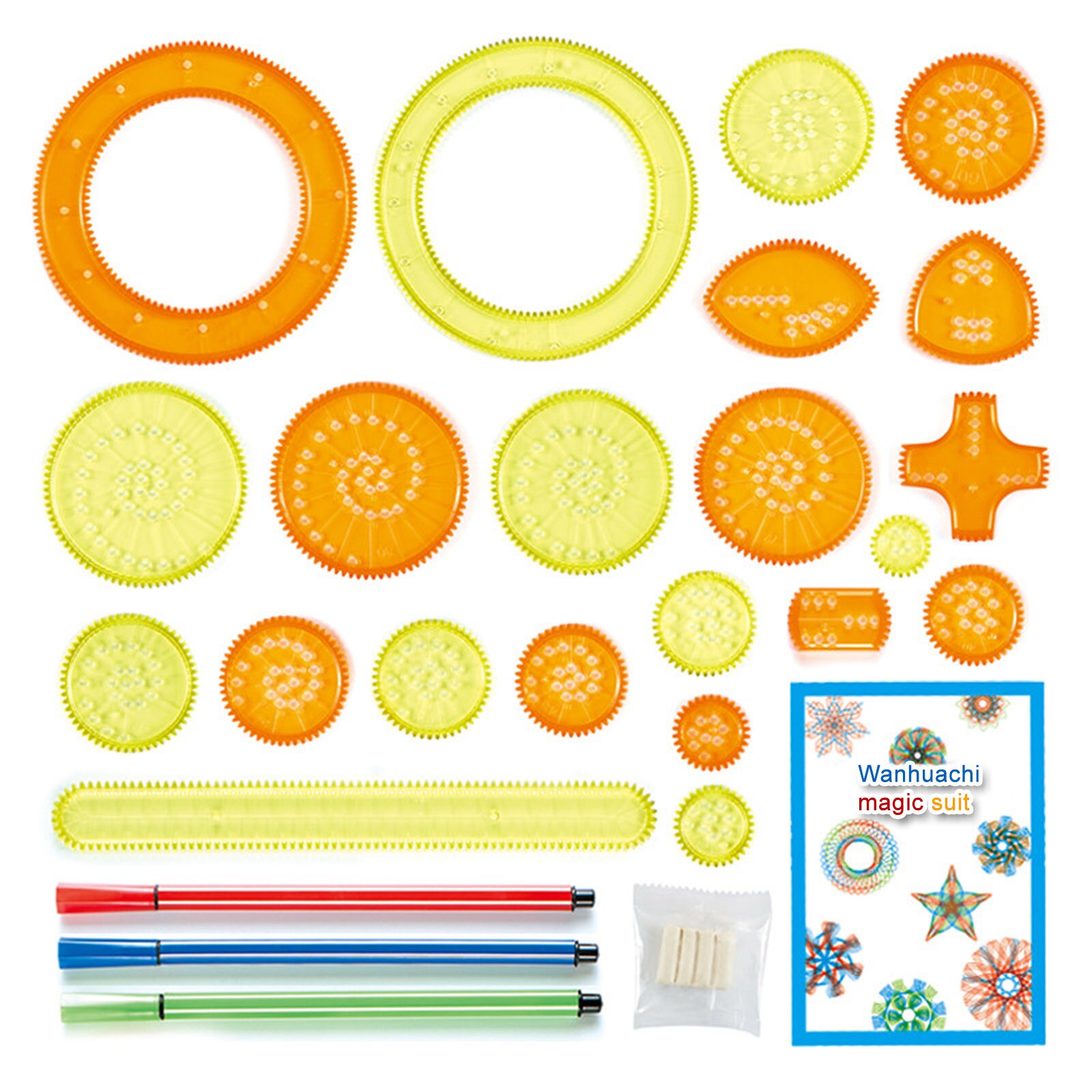 Regla mágica caleidoscopio pintura magia regla de dibujo juguete educativo 20ml papelería pintura gobernante de regla de Patchwork
