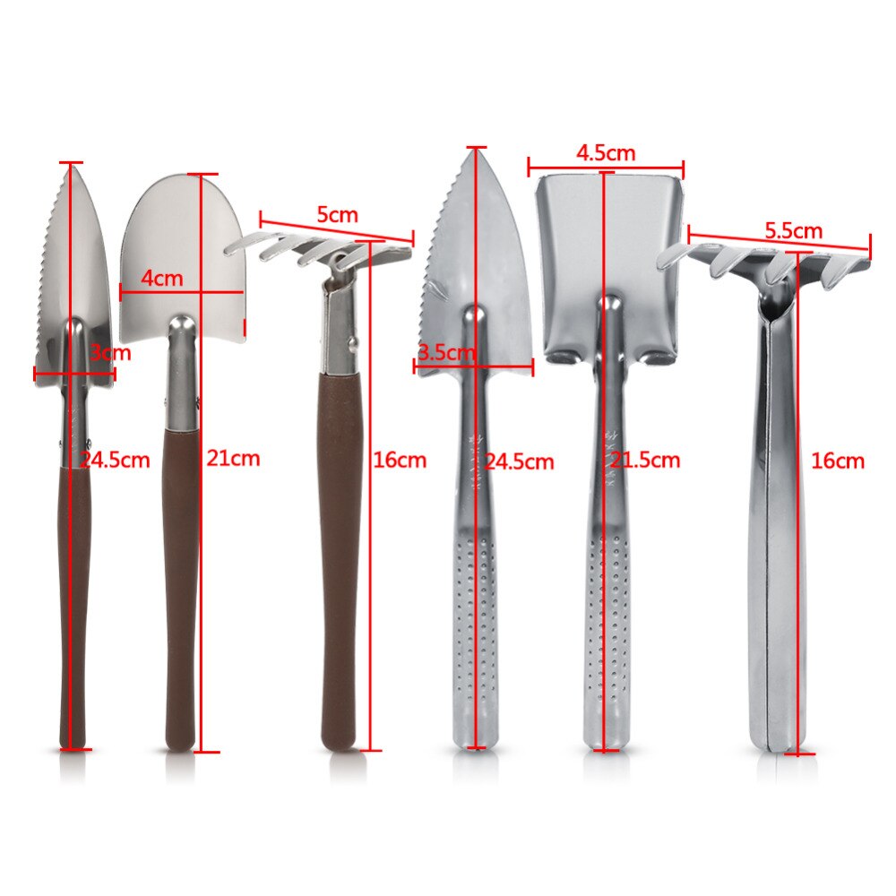 3 pièces Mini outils de jardin ensemble Portable pelle outils pelle râteau pelle jardin plante outil ensemble avec manche en bois enfants outil extérieur