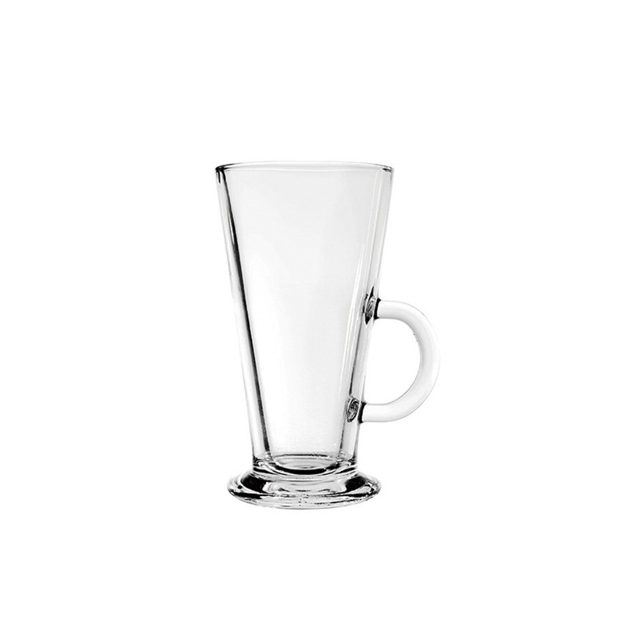 Clear Glass Coffee Mugs with Handle Juice Tea Glasses for /Cold Beverages Mug Set Thermal Shock Resistant Glass Water Cup: 1pc