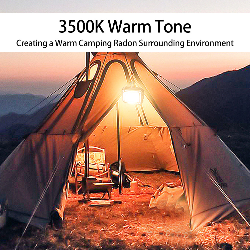 Luz de trabajo solar Luz de inundación al aire libre Carga USB Luz mecánica de camping Banco de energía móvil para taller de garaje de sitio de construcción