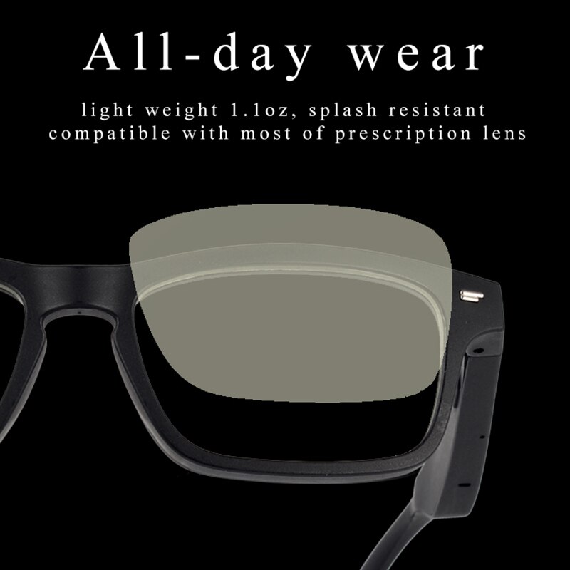 Smart Wearable Accessories Non-bone Conduction Bluetooth Audio Smart Online Class Home Office Anti-blue Light Smart Glasses