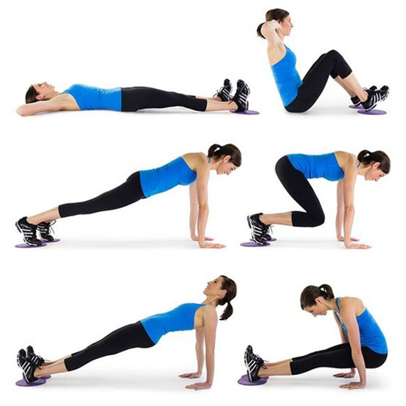 2Pcs Exercise Sliding Gliding Discs Yoga Fitness Abdominal Trainers Core Slider Disc Exercise Plate for Yoga Gym Abdominal Train