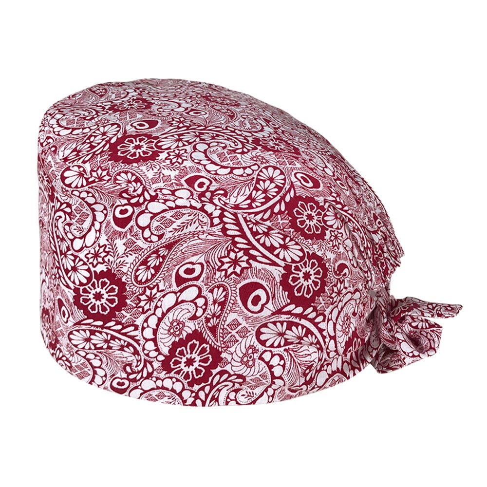 Hohe atmungsaktiv und schweiß-absorbent baumwolle cartoon blume druck peeling hut krankenschwester arbeit hut schönheit salon pflege hut: 12125