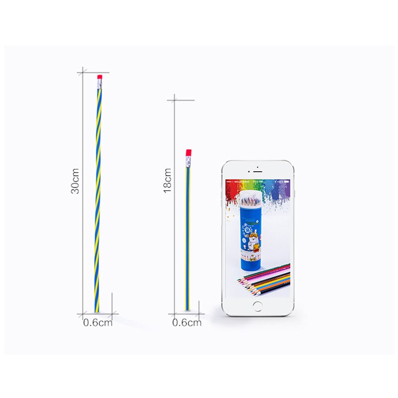 Bendable Pencil Flexible Bendy Soft Bending Pencils with Eraser Children Students Learn Stationery School Office Supplies