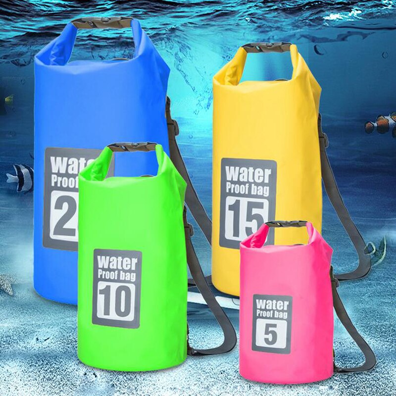 5l/10l/15l/20l/30l waterdichte pvc-tassen, droge tas, waterdichte rugzak, sporttas, rafting, zwemrugzak, ondoordringbare droge tas