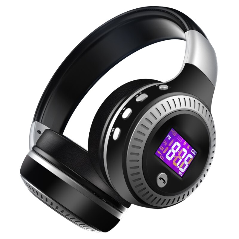 ZEALOT-auriculares inalámbricos B19 con Bluetooth, dispositivo de audio estéreo de graves, compatible con microSD, tarjeta AUX, micrófono de Radio
