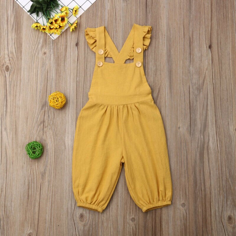 Dolce Appena Nato Del Bambino Della Ragazza Tute Pantaloni Fly-Manica Sling Senza Maniche Vestiti di Estate