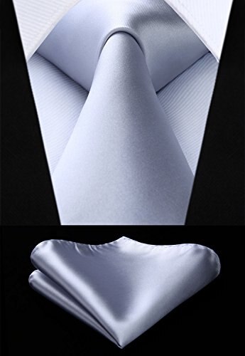 Heren Das Stropdas Set Solid Stropdassen Voor Man Zakdoek Party Voor Mannen Trouwjurk Accessoires: Zilver