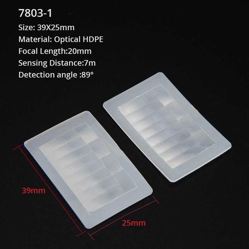 10PCS Optical PIR HDPE Human body Infrared Induction Fresnel Lens Focal Length Far Sensing Distance: 7803-1