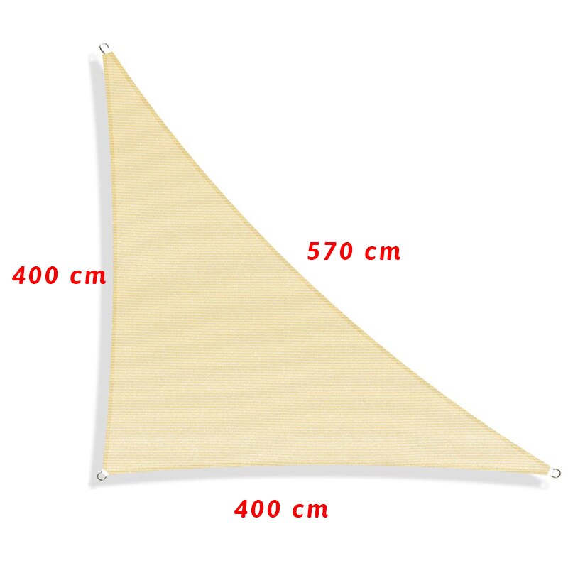 Sonne Sonnensegel Wasserdicht Dreieck Baldachin Sand Im Freien UV Sonnenschirm Segel für Terrasse Hof Hinterhof Garten Rasen Garten: Sand 4x4x5.7m