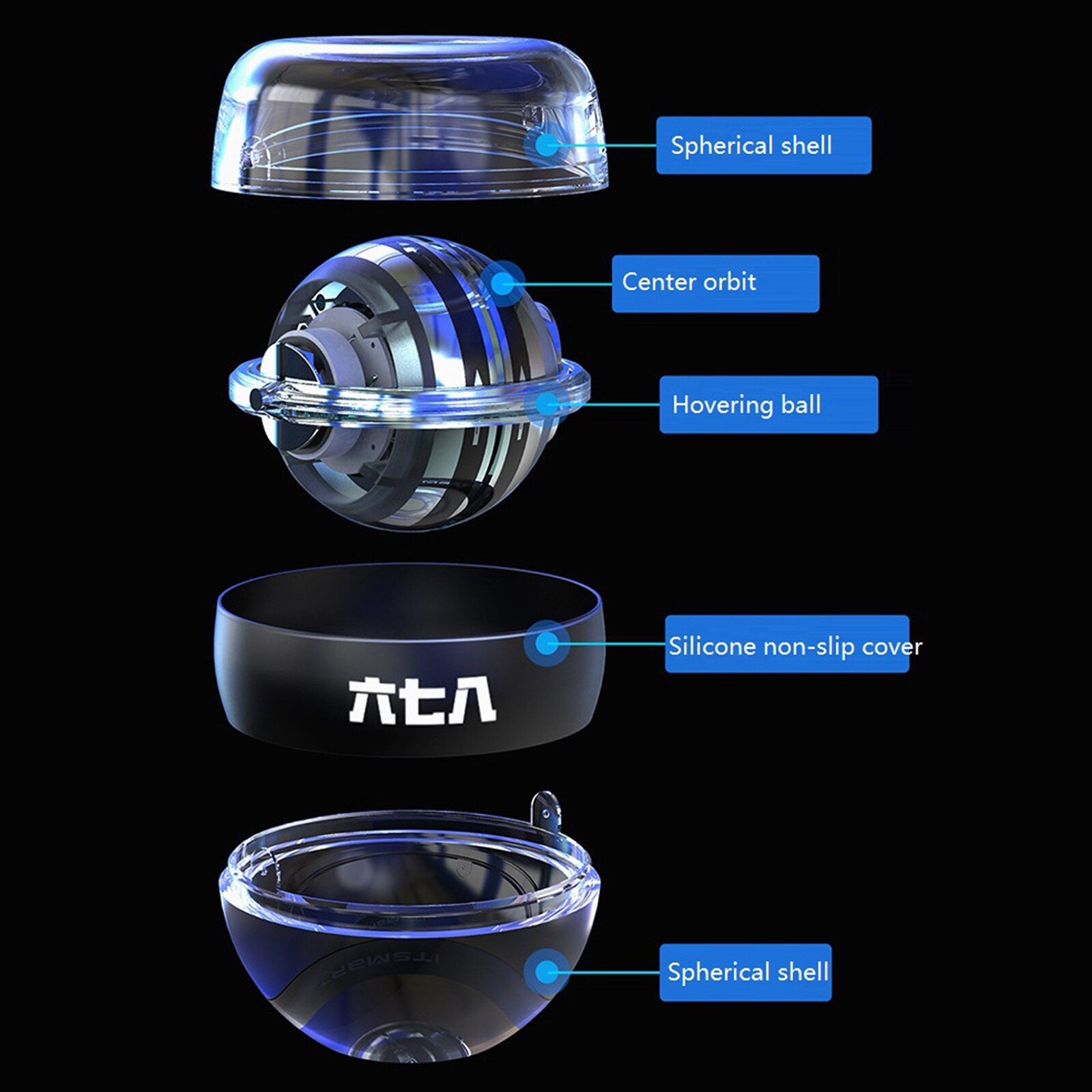 LED Handgelenk Ball Trainer Gyroskop Ball Gyro Arm Exerciser Anfänger Unterarm Hand Power Finger Festigkeit Ball Workout