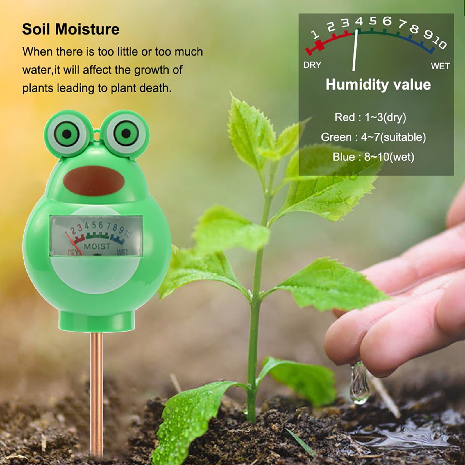 3 In1 Ph Tester Water Moisture Light Test Acidity Humidity Sunlight Meter For Garden Plant Flower Moist Testers Instrument Tool: C / 1PC