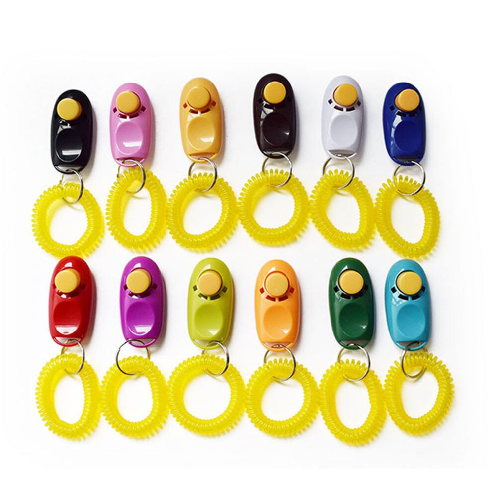 Bonzerpet-sifflet en plastique | Clicker d'entraînement de chien, en plastique chat, outil d'entraînement, Guide d'aide, sangle de poignet élastique, bouton sonore, 1 pièce