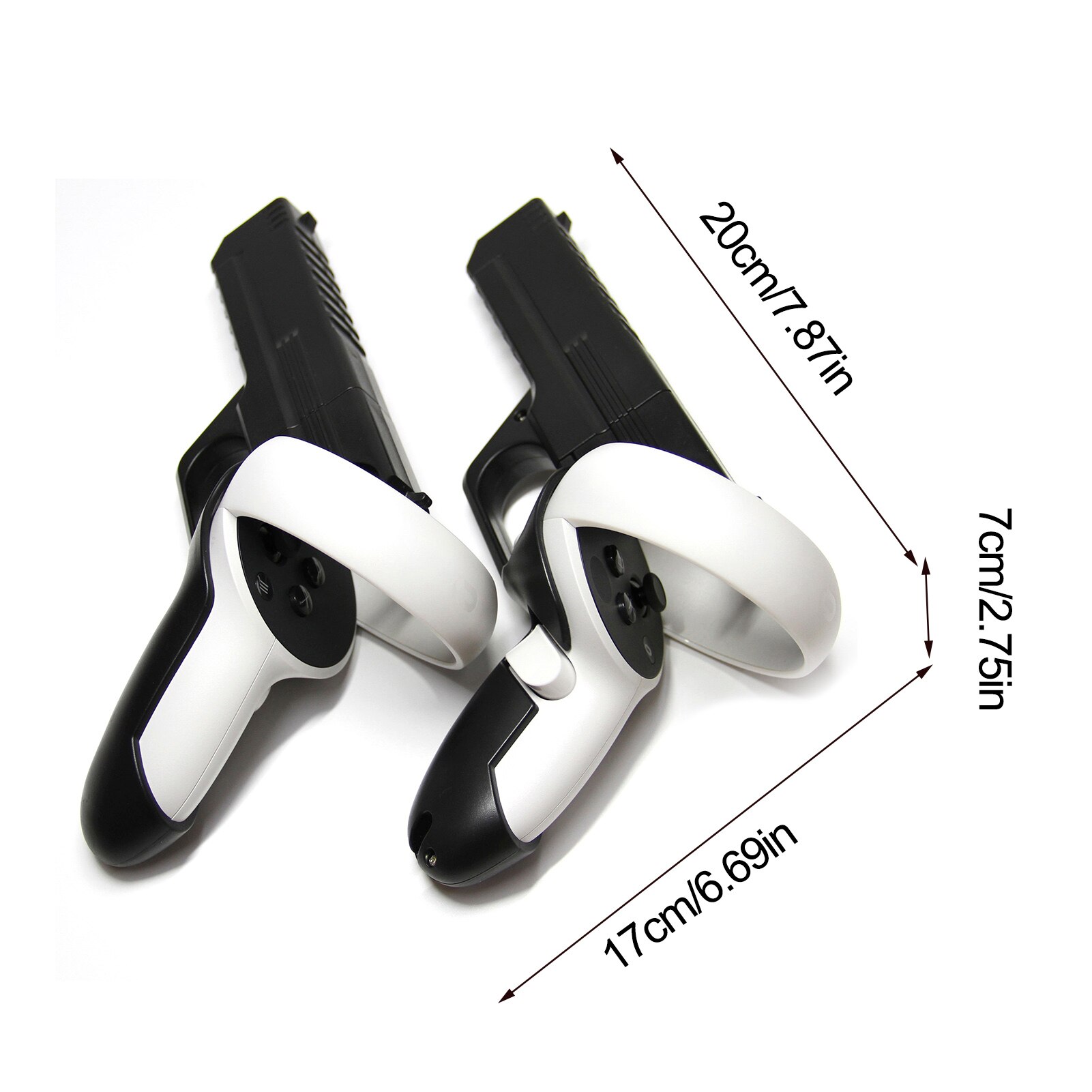 For Oculus Quest 2 VR 1 Set VR Controller Handle Sturdy Shooting Handle Holder Game Accessory