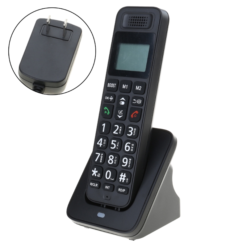 D1018 Handheld-Schnurlostelefon-Heimtelefon mit klarer Klangqualität und geringer Strahlung für Familien: Blau