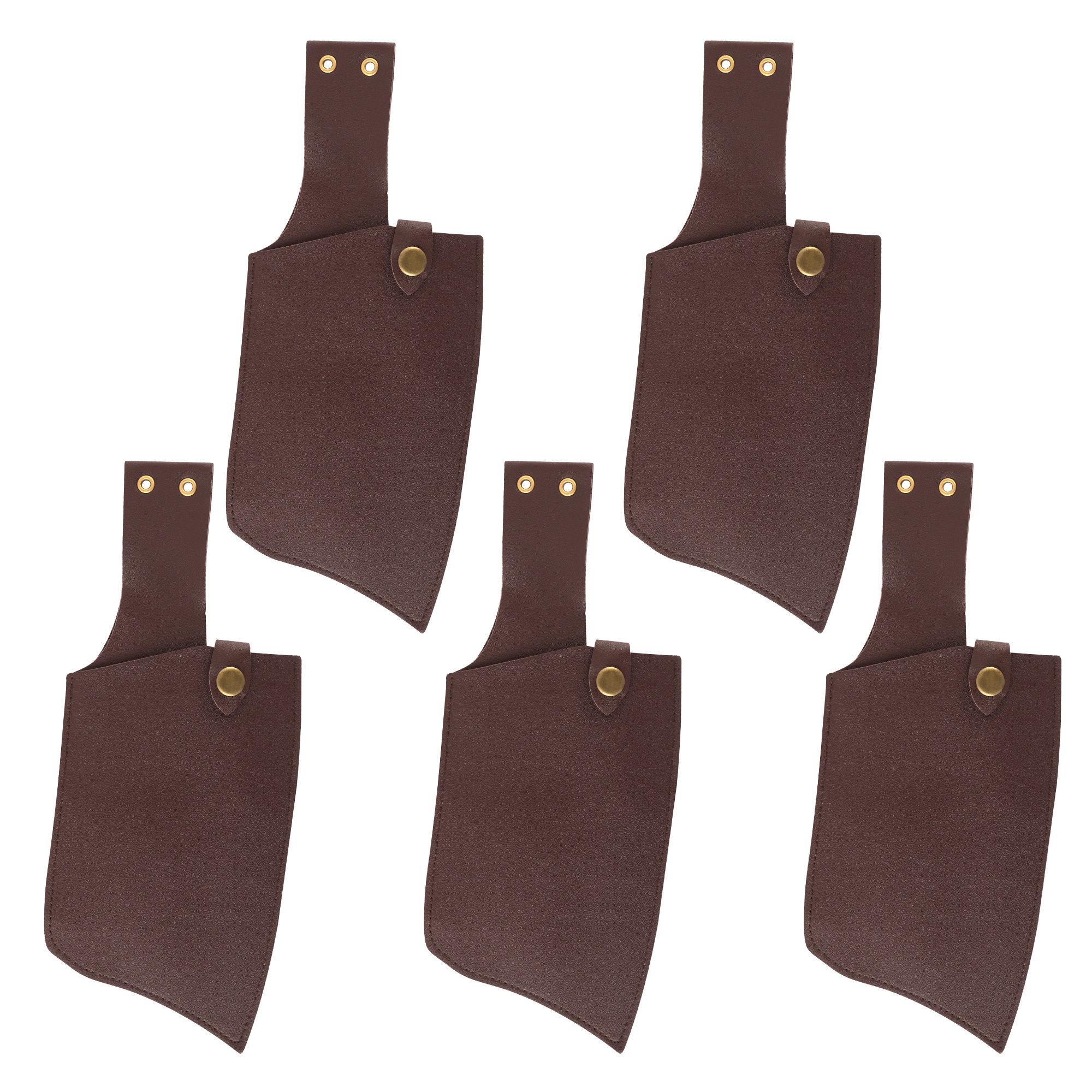 XYJ PU Leather Knife Sheath Belt Loop Blade Cover Kitchen Knives Chopping Cleaver Guard 5pack: B