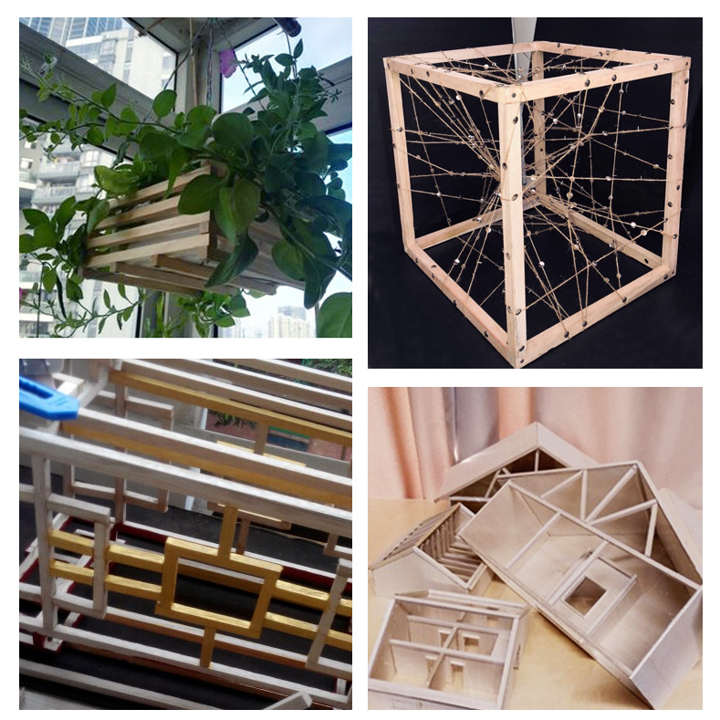 10 sztuk/4 sztuk/2 sztuk DIY Wykonany ręcznie Model, aby materiały kabiny Model samolotu, z litego drewna kwadratowy pręt drewna, różne rozmiary długość 25cm