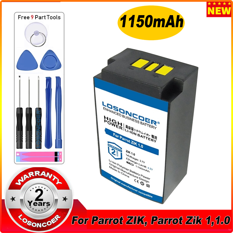 LOSONCOER 1250mAh Battery PF056001AA For Parrot ZIK, Zik 1, Parrot Zik 1.0 One Zik 2.0 Zik 2 Zik 3.0 Zik 3 MCELE00254 MH46671: Zik 1