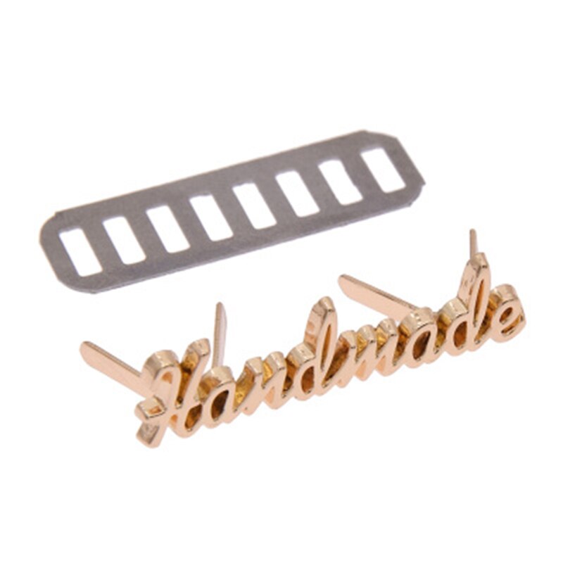Étiquettes en métal avec lettres faites à la main, bricolage, couture artisanale, décoration, accessoires pour sacs de chaussures, 10 pièces: B-1