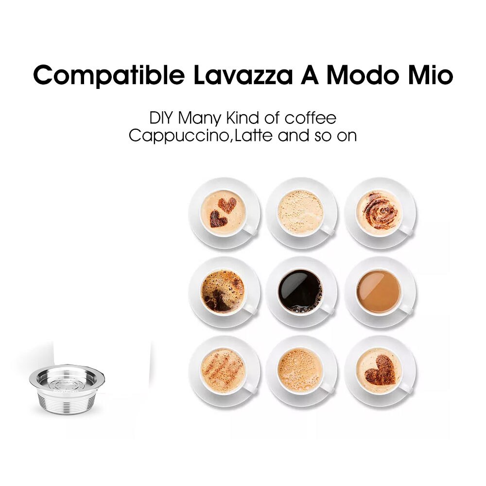 Reusable Coffee Capsule Cup for Lavazza Mio Stainless Steel Refillable Coffee Capsule