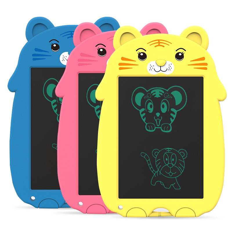 9- inch lcd writing tablet drawing toy, colorful cute cardboard shaped doodle drawing board pad, personalized for children