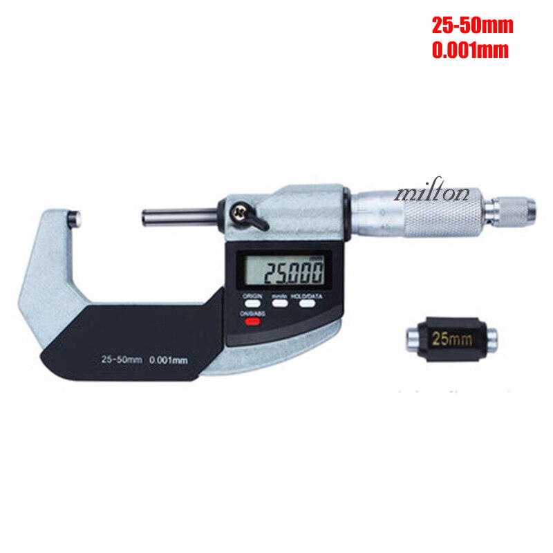 0.001mm Digital Outside Micrometer 0-25mm 25-50mm 50-75mm 75-100mm Electronic Micrometer Caliper Gauge Meter Micrometer Carbide