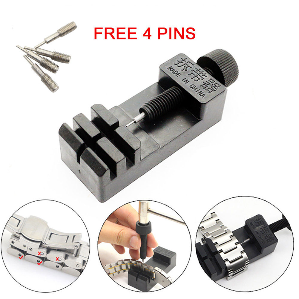4 Pins High Strength Watch Tool Kit Multifunctional Bracelet Parts Band Link Pin Remover Adjustable Repair Slit