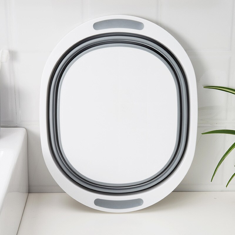 Kitchen household basin portable multifunctional folding washbasin fruit and vegetable clothing storage basin cutting board