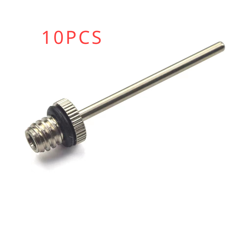 Aiguille de pompe de gonflage de ballon de Sport, 5/10/20 pièces, pour Football, basket-Ball, adaptateur de Valve d'air gonflable, broche de pompe en acier inoxydable: YELLOW