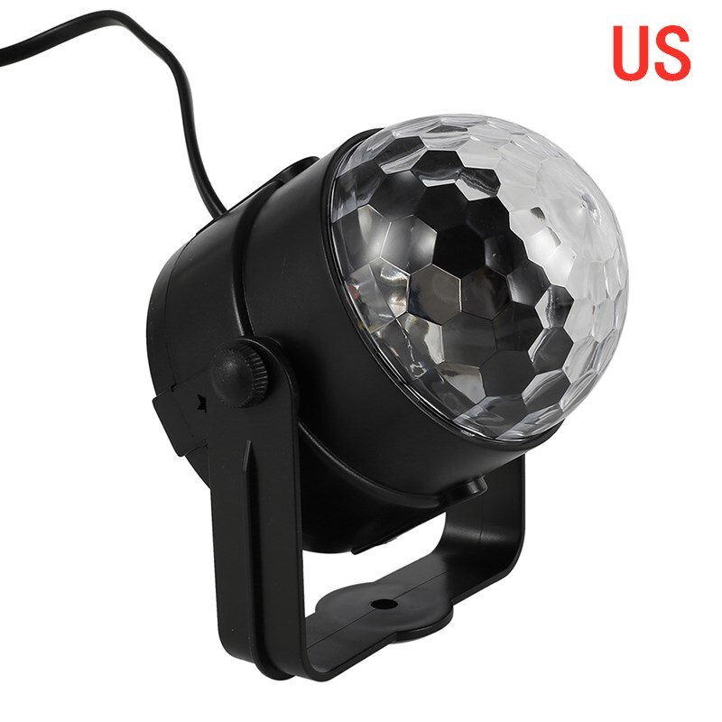 Party Licht Disco Bal Roterende Sound Activated Strobe Stage Lamp Voor Verjaardag Dj Soundlight Led Disco Licht Met Afstandsbediening: US Plug