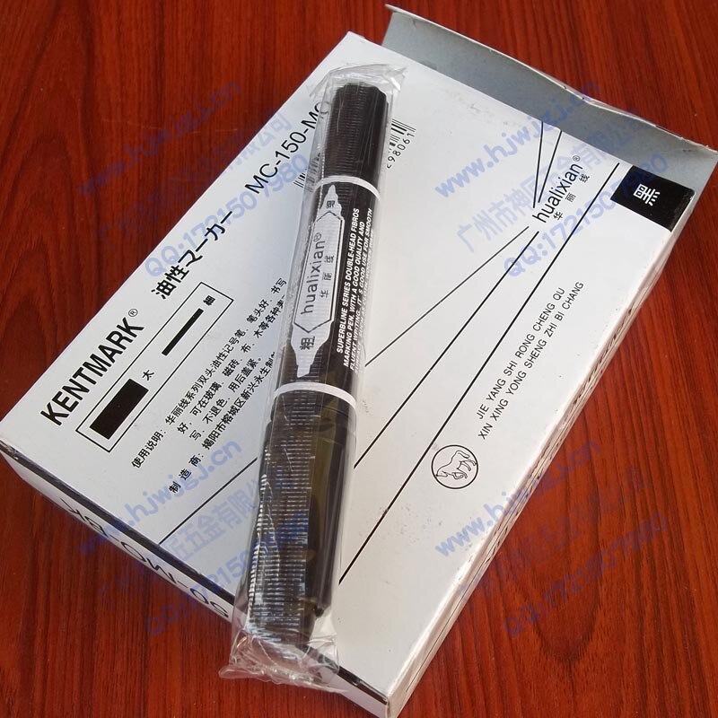 Bulk logistik kurer sort/blå/rød farve dobbelt hoved rund tå olie permanent tusch