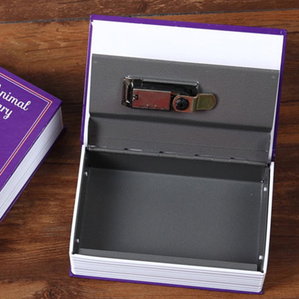 Safe Deposit Box Mini Home Storage Box Safe Cabinet Craft Book Password Key Box Insurance Box