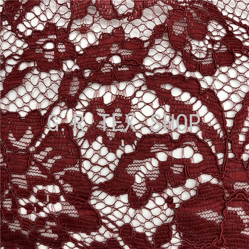 2 metro de tecido de renda poli para vestido: Magenta