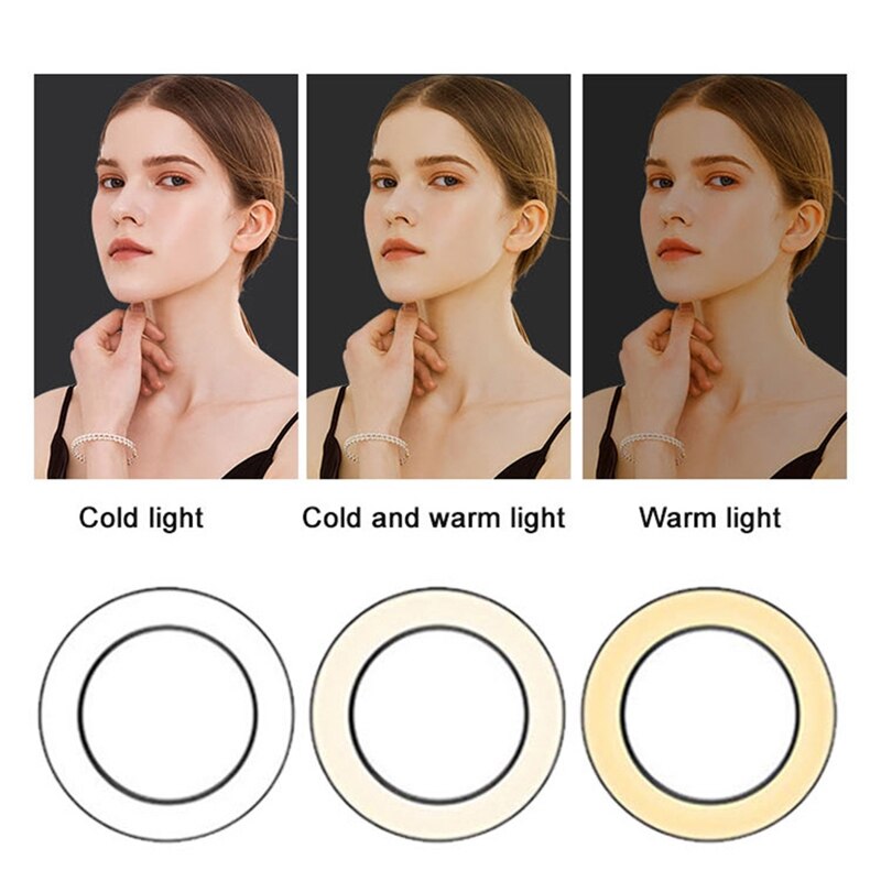 Éclairage Ring Light à Led avec trépied et Support Mobile, éclairage annulaire pour photographie et diffusion vidéo en direct