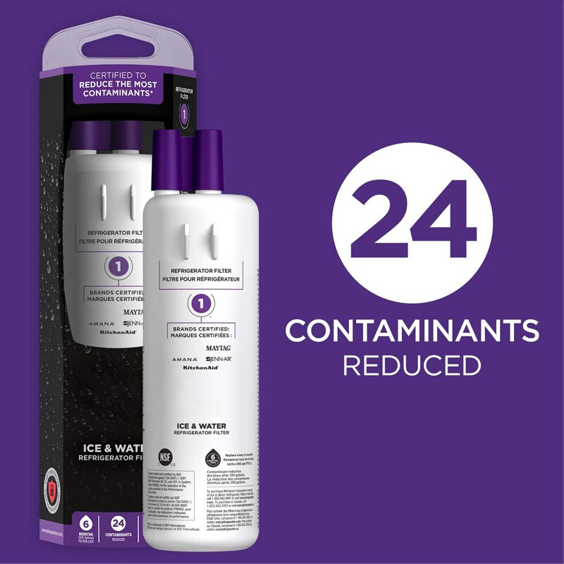 Replace EveryDrop with Whirlpool refrigerator water filter 1, EDR1RXD1 (2 packs)