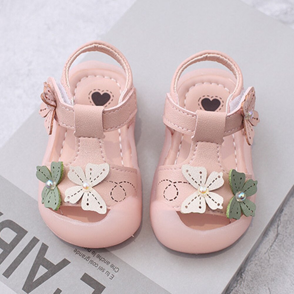 Kleinkind Baby Mädchen Sandalen Sommer Cloes Kappe Schuhe mit Schmetterling Anti Unterhose Gummi Sohle Kleinkind Prewalker Erste Wanderschuhe