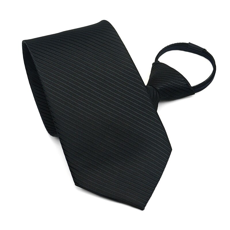 Faroonee Men's Zipper Tie Commercial Formal Suit Lazy Neck Ring Necktie Neck Tie Striped Male Wedding Narrow Cravate