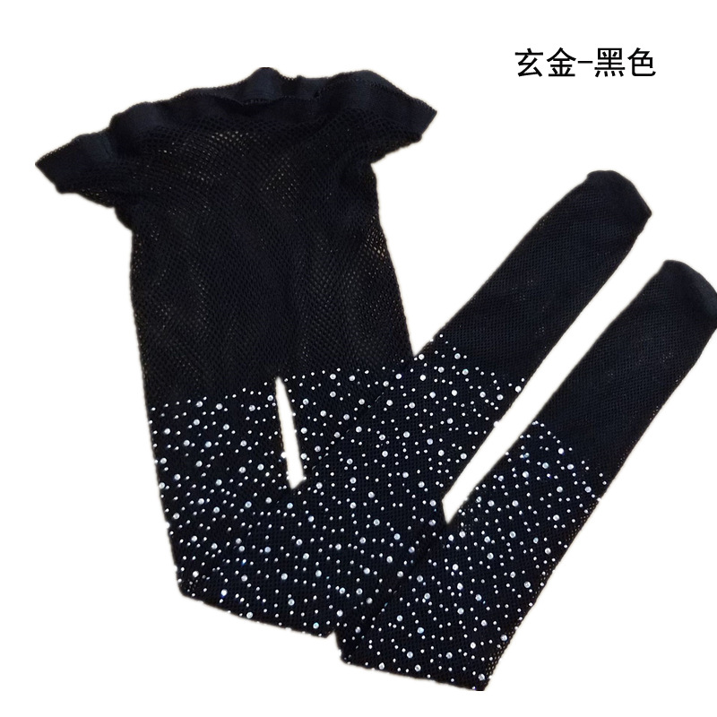 Bas en filet en maille pour filles | Collants scintillants ajourés, pour filles de 7 à 16 ans