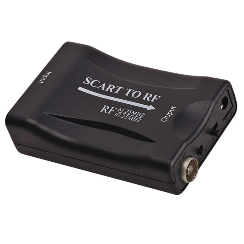 AM05-SCART to RF Video Converter Adapter Supports RF67.25Mhz 61.25Mhz SCART Box to Old TV
