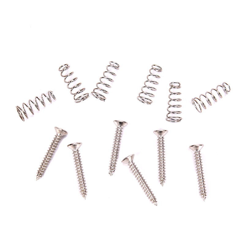 6 stücke Elektrische Gitarre Single Coil Pickup Montieren Höhe Schraube Mit Frühling 23mm * 5mm Gitarre Schrauben Federn guitarra Tornillo Resorte