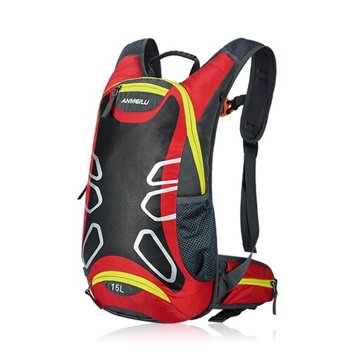 Anmeilu 15l sport fietsrugzak mtb racefiets fietstassen outdoor klimmen kamperen wandeltassen met regenhoes: Rood