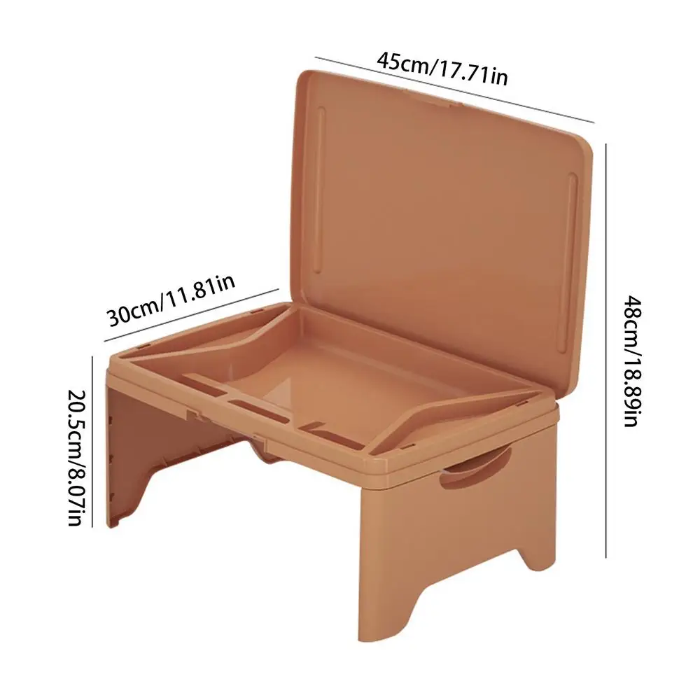 1PC Op de auto gemonteerd klein tafelbord, draagbaar, opvouwbare eettafel voor eenvoudig opbergen, ruimtebesparende tafel voor studentenflat: Oranje